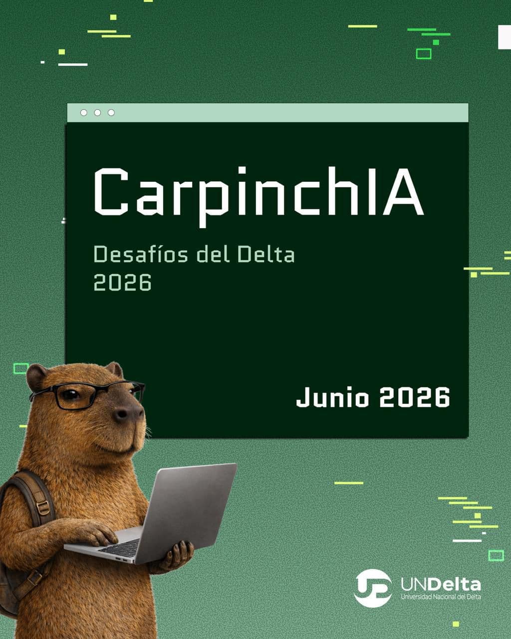 UNDelta lanza el hackathon CarpinchIA – Desafíos del Delta 2026, con un eje dedicado al agua